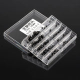 100pcs 3-8mm Black Stainless Steel Quartz Watch Crowns Kit Set Watch Repair Parts