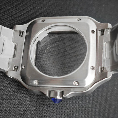 38mm 316L Stainless Steel Square Watch  Case Set for NH36 4R36 Movement