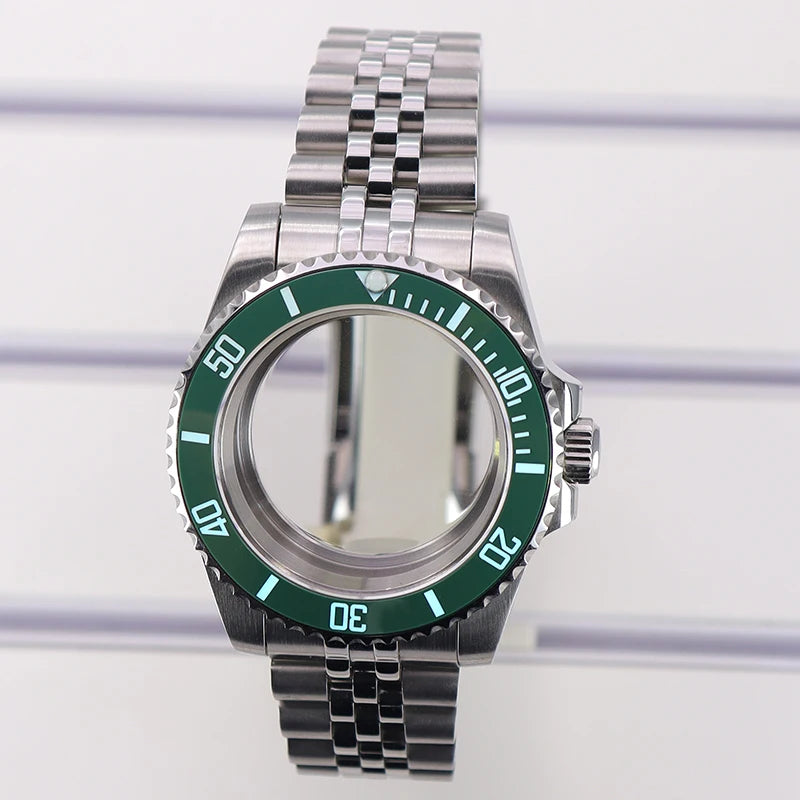 40mm Watch Case Sapphire Glass For Nh35/36/34 Eta2824 8215 C3 Bezel Submariner