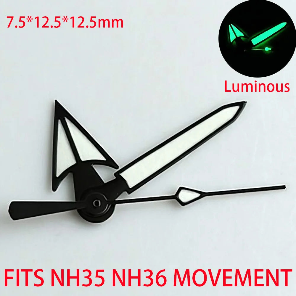 Watch Accessories Pointer NH 35 NH36 Hands Green/Blue Super Luminous Suitable For NH 35 NH36 Movement