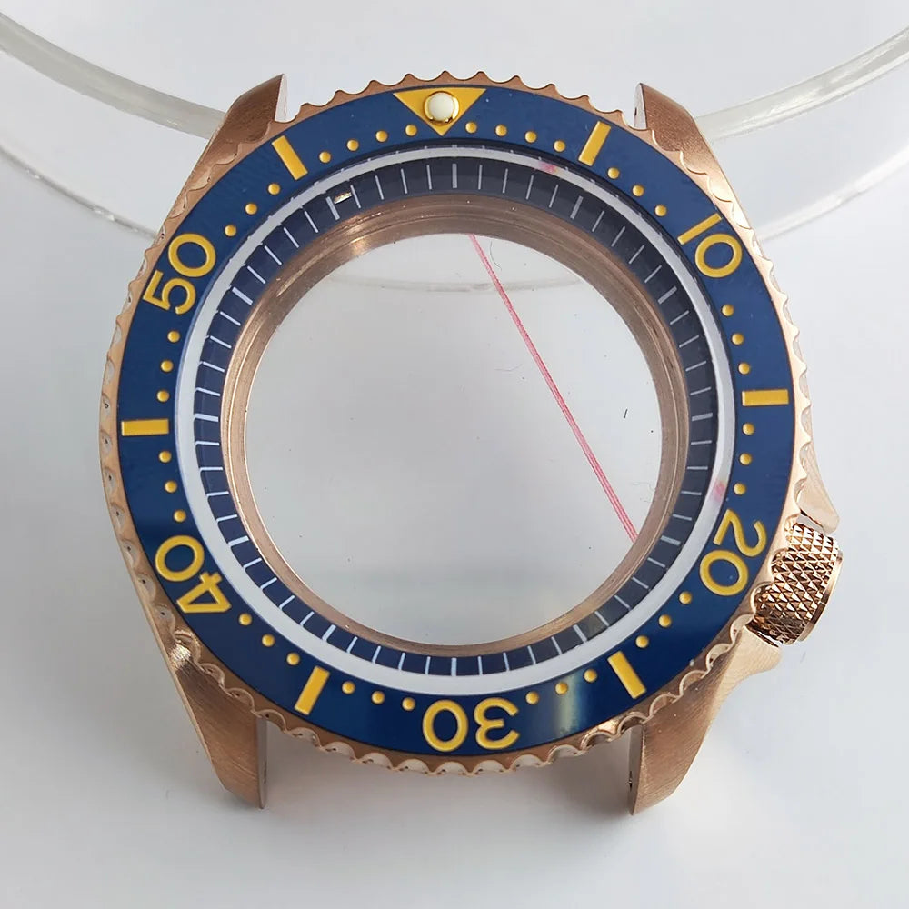 Plane Sapphire Glass Ceramic Bezel Stainless Steel Watch Case Fit NH 35 NH36 Movement High End Waterproof Watch Case