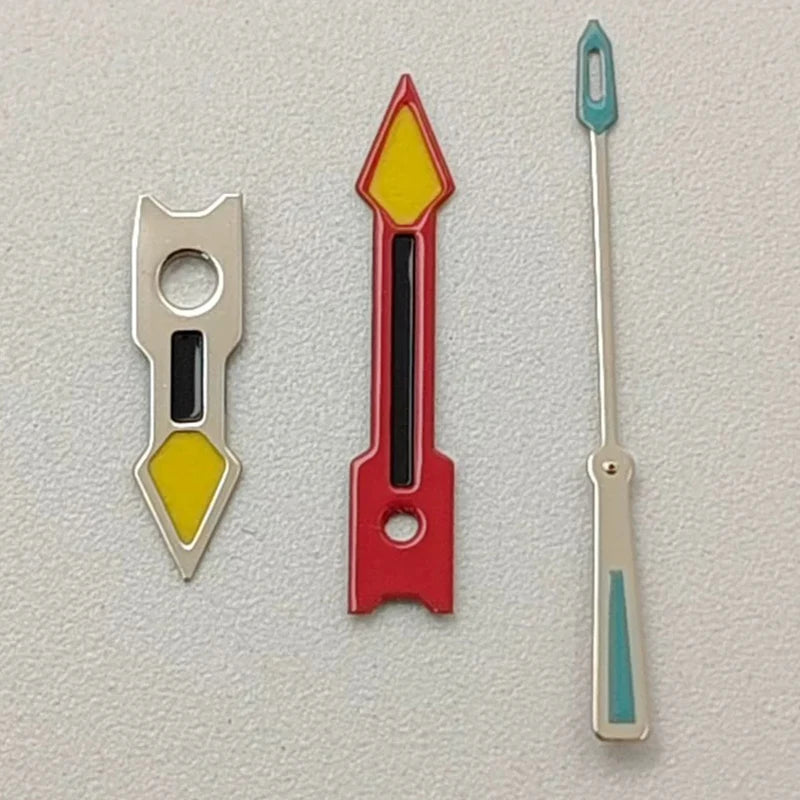 Modified Green Luminous Red-Yellow Watch Hands for NH35/NH36/4R/7S Movement