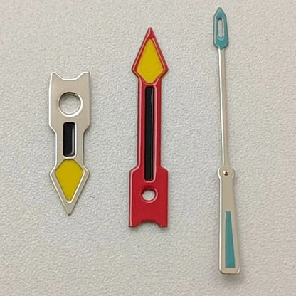 Modified Green Luminous Red-Yellow Watch Hands for NH35/NH36/4R/7S Movement