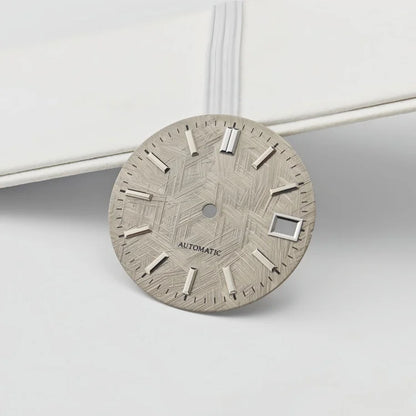 28.5mm Watch Dial  Texture Watch Faces No Luminous Modified for NH35 Movement