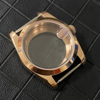 36/39mm Rose Gold Case Oyster Watch Case with Sapphire Crystal for NH35/NH36/4R