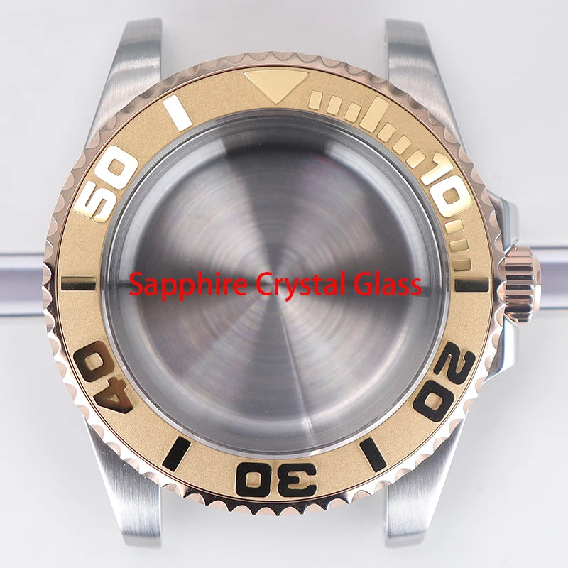 40mm Watch Case Sapphire For NH34/35/36 Eta2824 PT5000 Miyota8215 8205 YACHT
