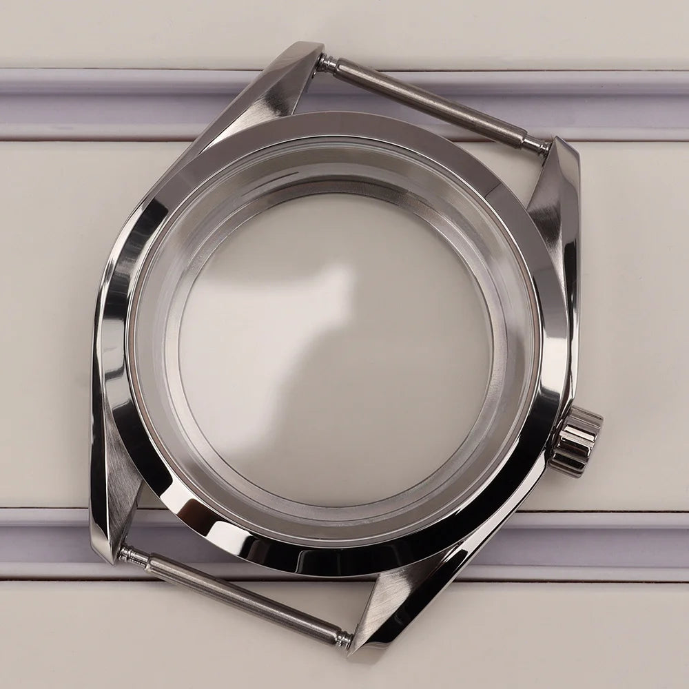 39mm Watch Cases Bevel Edge Polished Bezel For NH34 NH35 NH36 NH38 4R36