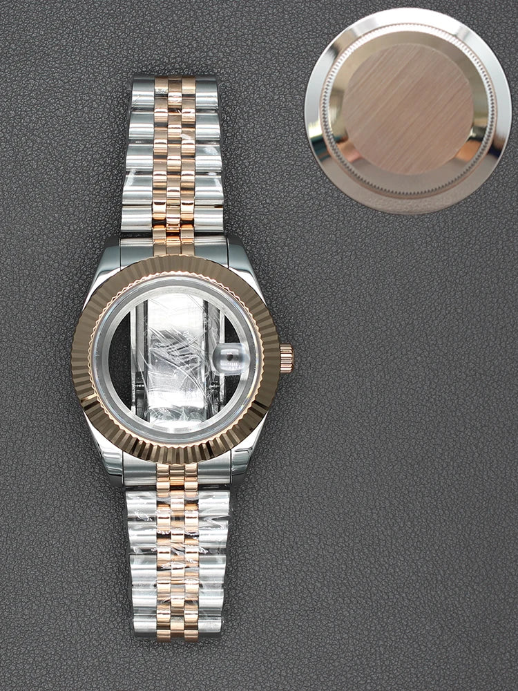 36/40mm Watch Case Sapphire Glass For nh35 nh36 Miyota 8215 28.5mm Dial Datejust