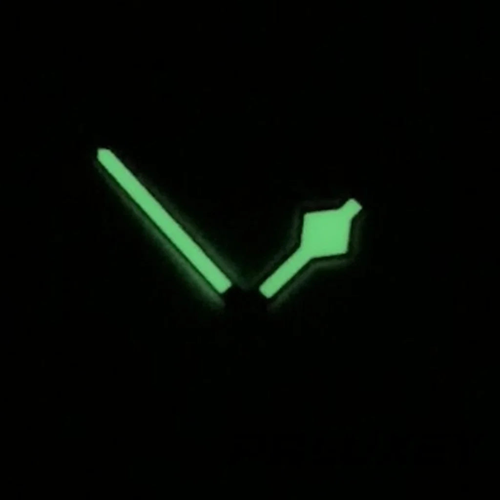 Silver Watch Hands with Green Luminous for VK63 VK64 5 Hands Quartz  Movement