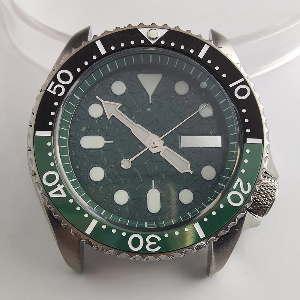 Plane Sapphire Glass Ceramic Bezel Stainless Steel Watch Case Fit NH 35 NH36 Movement High End Waterproof Watch Case