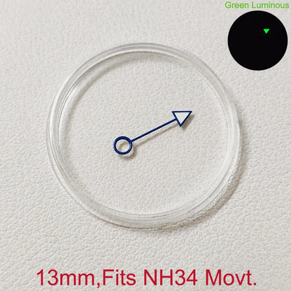 GMT Watch Hands Fit For NH34 NH35 NH36 Movement C3 Green Luminous Watches Parts
