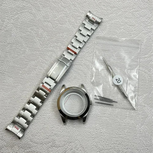36mm/41mm Steel Watch Case Set + Watchband Precision Sapphire Glass for NH35