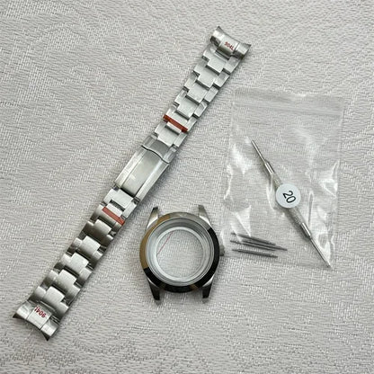 36mm/41mm Steel Watch Case Set + Watchband Precision Sapphire Glass for NH35