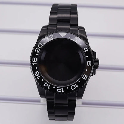 40mm Watch Case PVD Strap Sapphire For NH35 NH36 NH34 ETA 2824 8215 GMT SUB