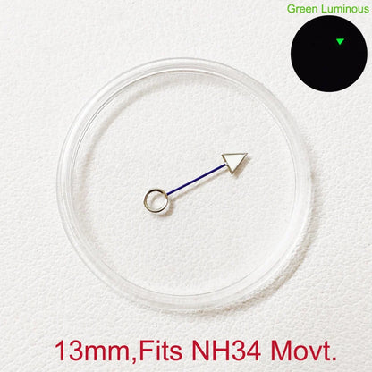 GMT Watch Hands Fit For NH34 NH35 NH36 Movement C3 Green Luminous Watches Parts