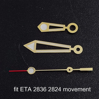 Luminous watch hands for NH35, NH36, ETA 2836, 2824 & Miyota 8205, 8215 movements