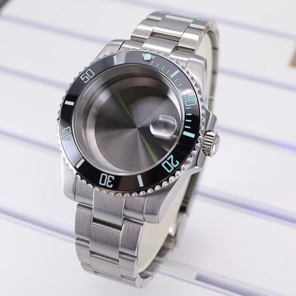 40mm Diver Watch Case Sapphire For NH34/35/36 4R36 8215 Eta 2824 C3 Bezel SUB