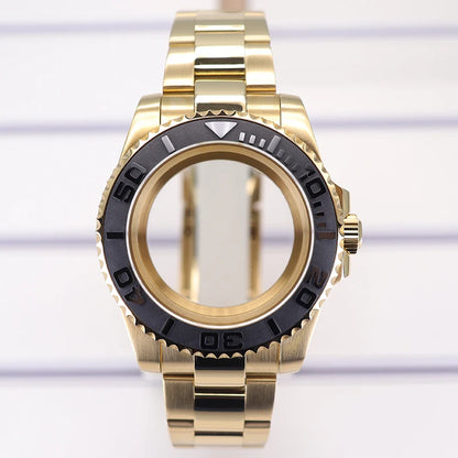 PVD 40mm Watch Case Sapphire For Nh35 Nh36 Nh34 Nh38 Eta 2824 Miyota 8215 YACHT