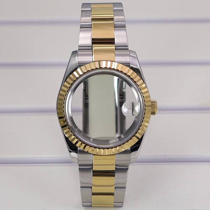 36/39mm Watch Cases Set Sapphire Glass For NH35 NH36 NH34 NH70 8215 Datejust