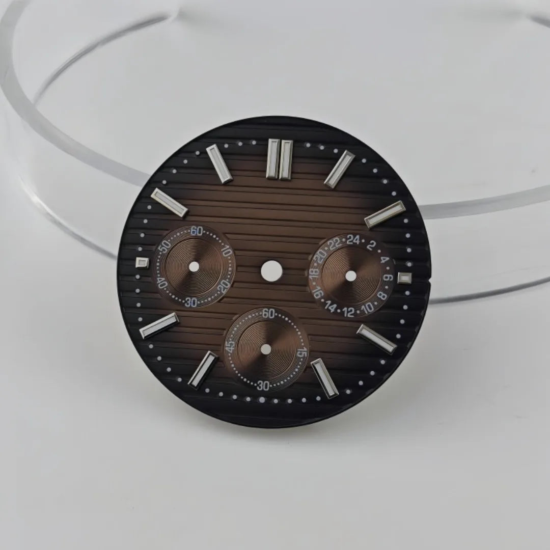 Watch Case Set 30mm Green Luminous Watch Dial Multi Functional Timing for VK63