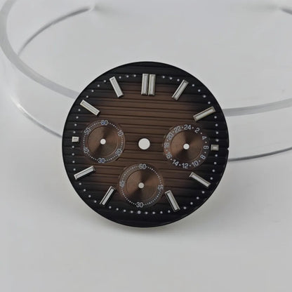 Watch Case Set 30mm Green Luminous Watch Dial Multi Functional Timing for VK63