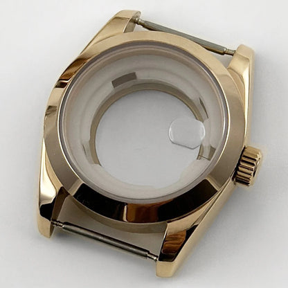 31MM Ladies Round Polished Fluted Bezel Sapphire Crystal Watch Case for NH05/06
