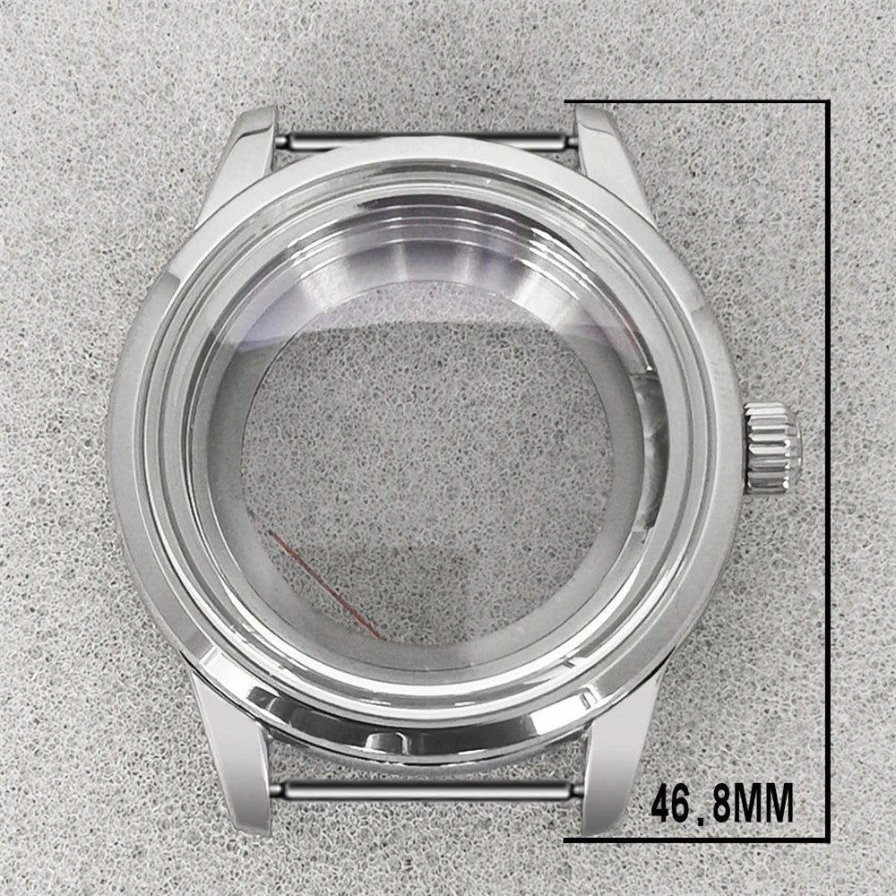 39mm Steel Watch Case Strap Dial for NH35 NH36 4R 7S PU Leather Strap 31mm Dial