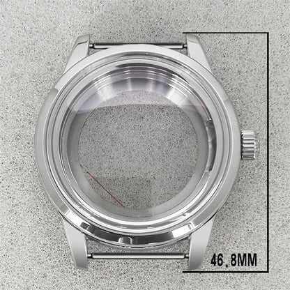 39mm Steel Watch Case Strap Dial for NH35 NH36 4R 7S PU Leather Strap 31mm Dial