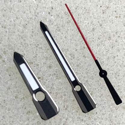 Modified Green Luminous Black-Red Watch Hands for NH35/NH36/4R/7S Movement