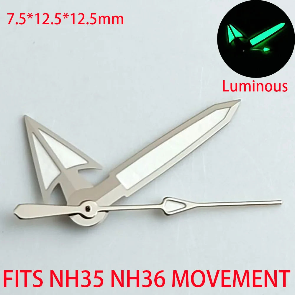 Watch Accessories Pointer NH 35 NH36 Hands Green/Blue Super Luminous Suitable For NH 35 NH36 Movement