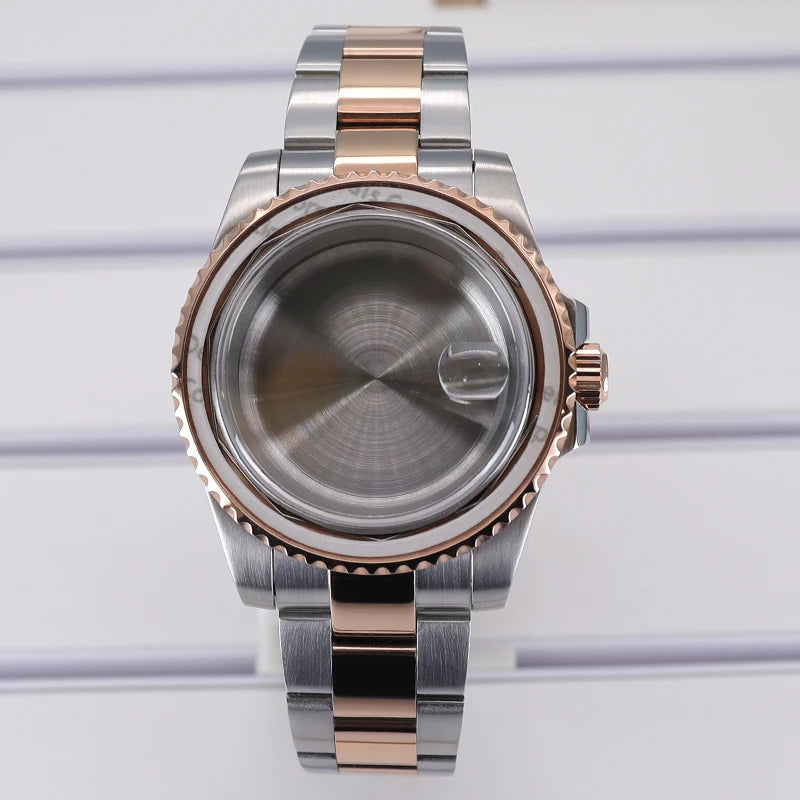 40mm Steel Watch Case Sapphire Glass For NH34/35/36/38 NH70 Miyota 8215 Eta 2824
