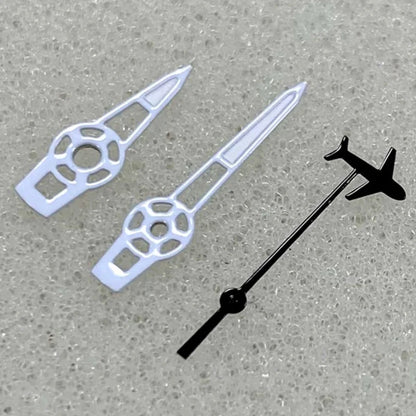 Modified Green Luminous White-Plane Watch Hands for NH35/NH36/4R/7S Movement