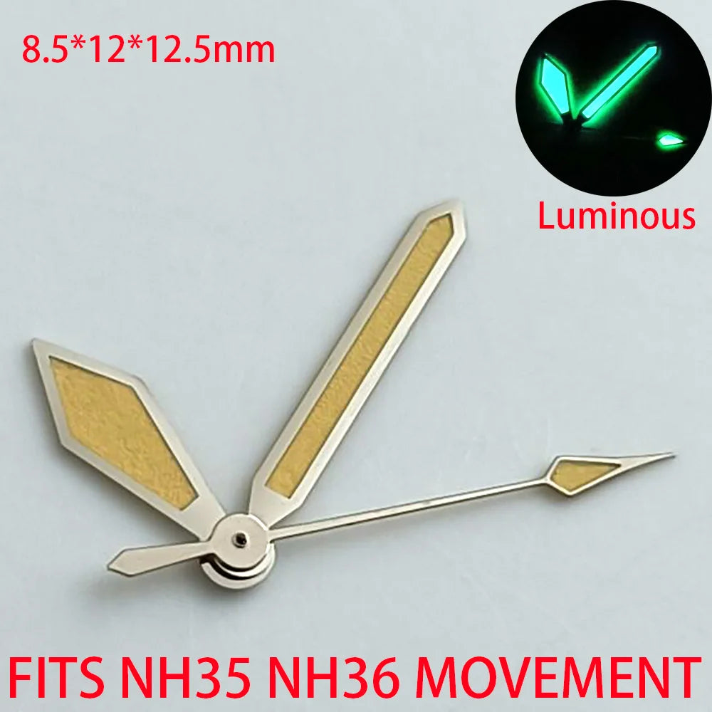 Watch Accessories Pointer NH 35 NH36 Hands Green/Blue Super Luminous Suitable For NH 35 NH36 Movement