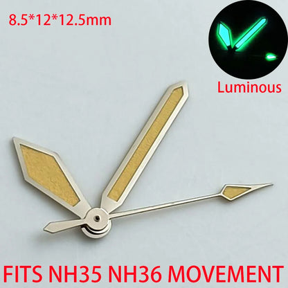 Watch Accessories Pointer NH 35 NH36 Hands Green/Blue Super Luminous Suitable For NH 35 NH36 Movement