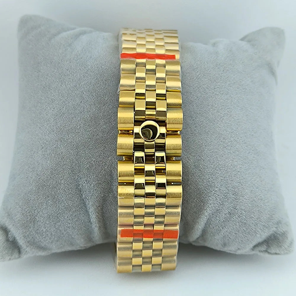 Diamond Decorated Steel Watch Case with Sapphire Glass Waterproof Fit NH35/NH36
