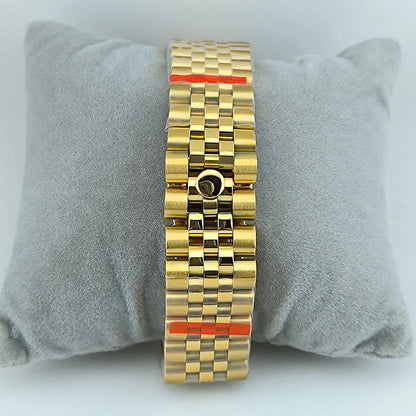 Diamond Decorated Steel Watch Case with Sapphire Glass Waterproof Fit NH35/NH36