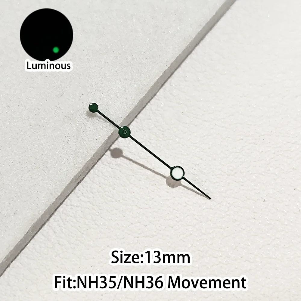Green/Blue Green Luminous Watch Hands Fit NH35 NH36 Personalized Second Hand