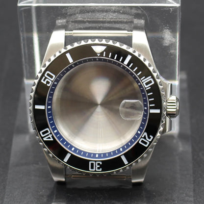 40mm Diver Watch Cases Ceramic Bezel Sapphire Glass For Sub NH35 NH36 NH34 NH38