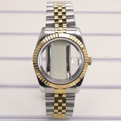 36mm/39mm Fluted Watch Case Sapphire Glass For NH35 NH36 NH38 Miyota 8215 8205