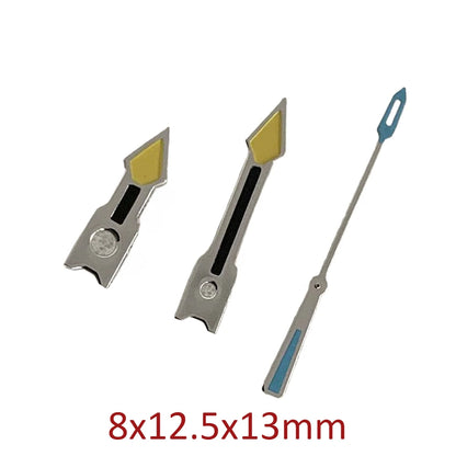 Patchwork Color Silver Trim No Luminous Watch Hands for NH35 NH36 4R 7S