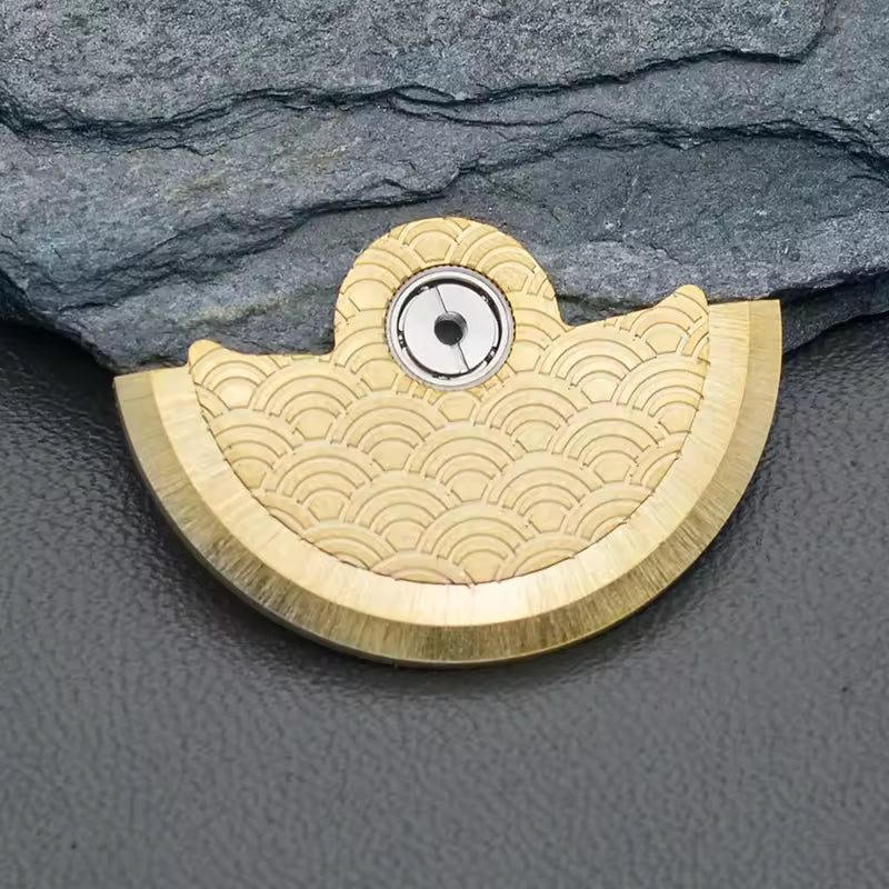 Golden Metal Waved Carved Oscillating Weight Rotor Fit for NH34 NH35 NH36 NH38 NH72 Movement