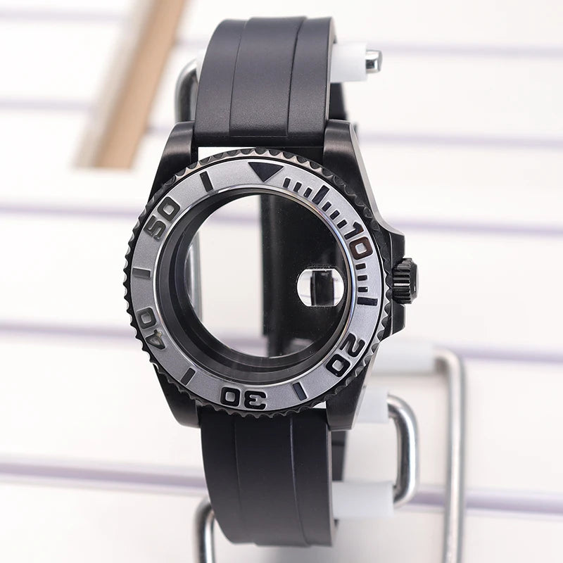 40mm SUB Diving Watch Case Strap For NH35 NH36 NH34 8215 Eta 2824 28.5mm Dial