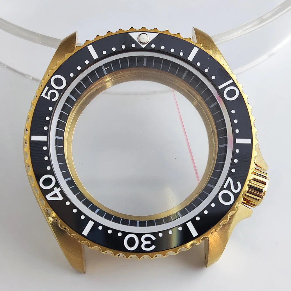 Plane Sapphire Glass Ceramic Bezel Stainless Steel Watch Case Fit NH 35 NH36 Movement High End Waterproof Watch Case
