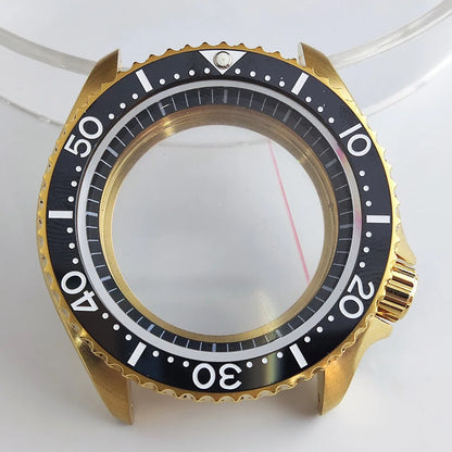 Plane Sapphire Glass Ceramic Bezel Stainless Steel Watch Case Fit NH 35 NH36 Movement High End Waterproof Watch Case