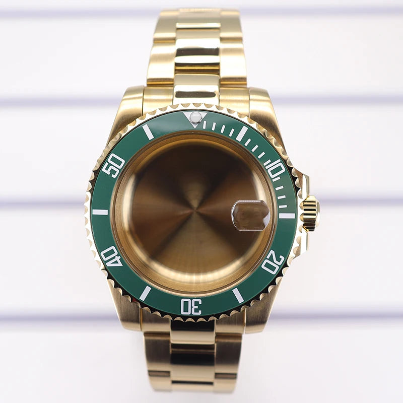 40mm Diving Watch Case Set Sapphire For NH35 NH36 NH34/38 SUB Miyota8215 Eta2824