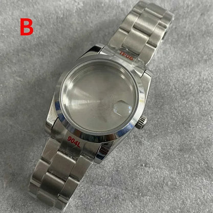 36mm Watch Case Set Sapphire Glass with Calendar Window for NH35/NH36/4R
