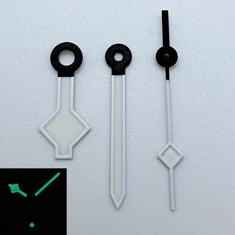 Modified Green Luminous Simple Watch Hands for NH35/NH36/4R/7S Movement