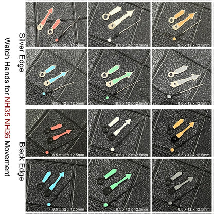 Green Luminous Watch Hands 3Pins for NH35/NH36/4R Movement Wristwatch