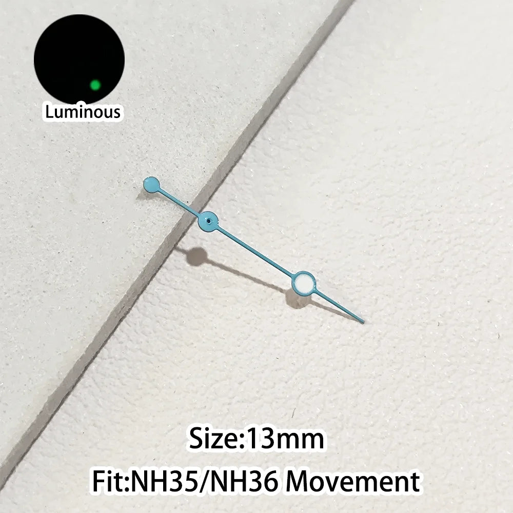 Green/Blue Green Luminous Watch Hands Fit NH35 NH36 Personalized Second Hand