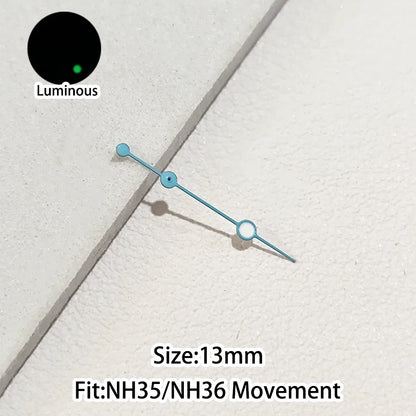 Green/Blue Green Luminous Watch Hands Fit NH35 NH36 Personalized Second Hand